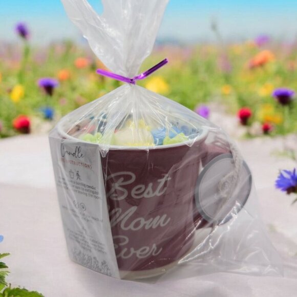 Handmade ✦ Best Mom Ever Mug Candle ✦ Sweet Orange Passionfruit Soy Wax Floral - Picture 8 of 9
